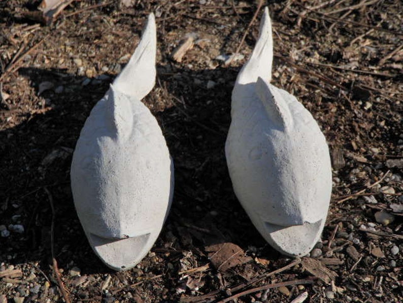 9 Koi Goldfish Fish Lot of 2 Garden Art Cement Concrete Etsy