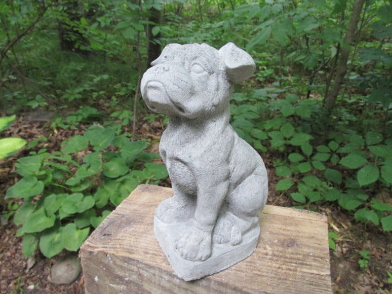 8 Tall Cement Boxer Puppy Dog Garden Art Concrete Statue - Etsy