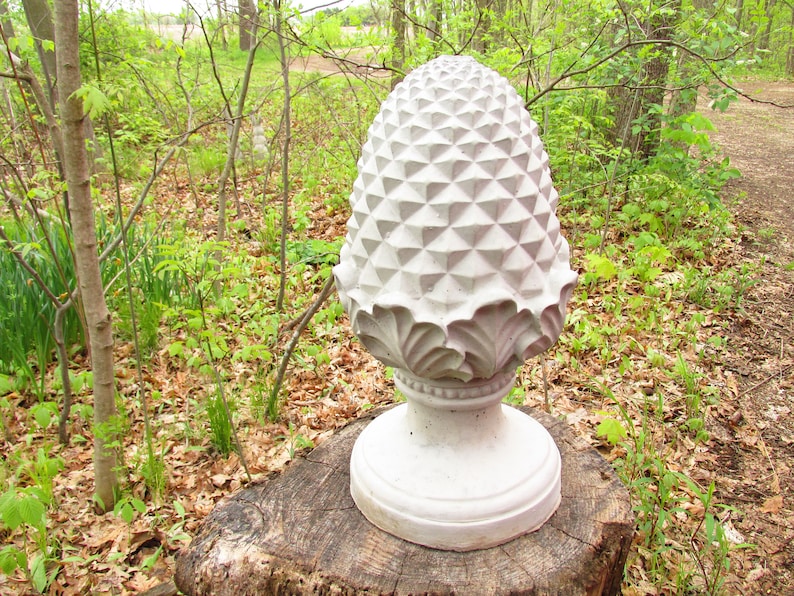12 Tall Cement Artichoke Fountain Topper Top Garden Art Etsy