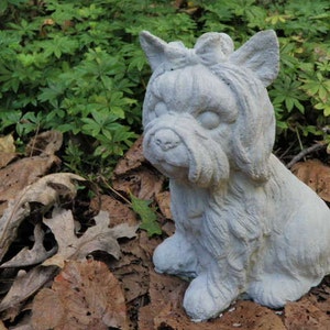 Cement Yorkshire Terrier Yorkie 8 Tall Dog Garden Art Concrete Statue Puppy Pet Memorial Cement Yorkshire Terrier Yorkie 8 Tall Dog Garden Art Concrete Statue Puppy Pet Memorial
