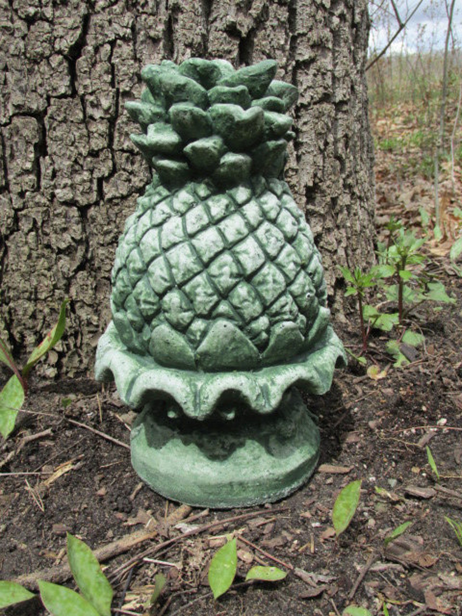 11 Tall Cement Pineapple FOUNTAIN Topper Top Finial Garden Art Concrete