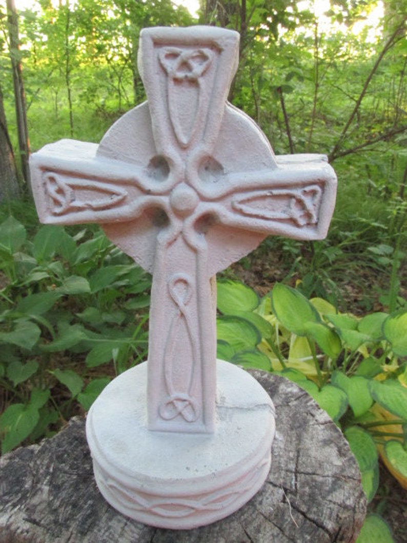 12 Tall Cement Cross Garden Art Statue Concrete Memorial - Etsy UK