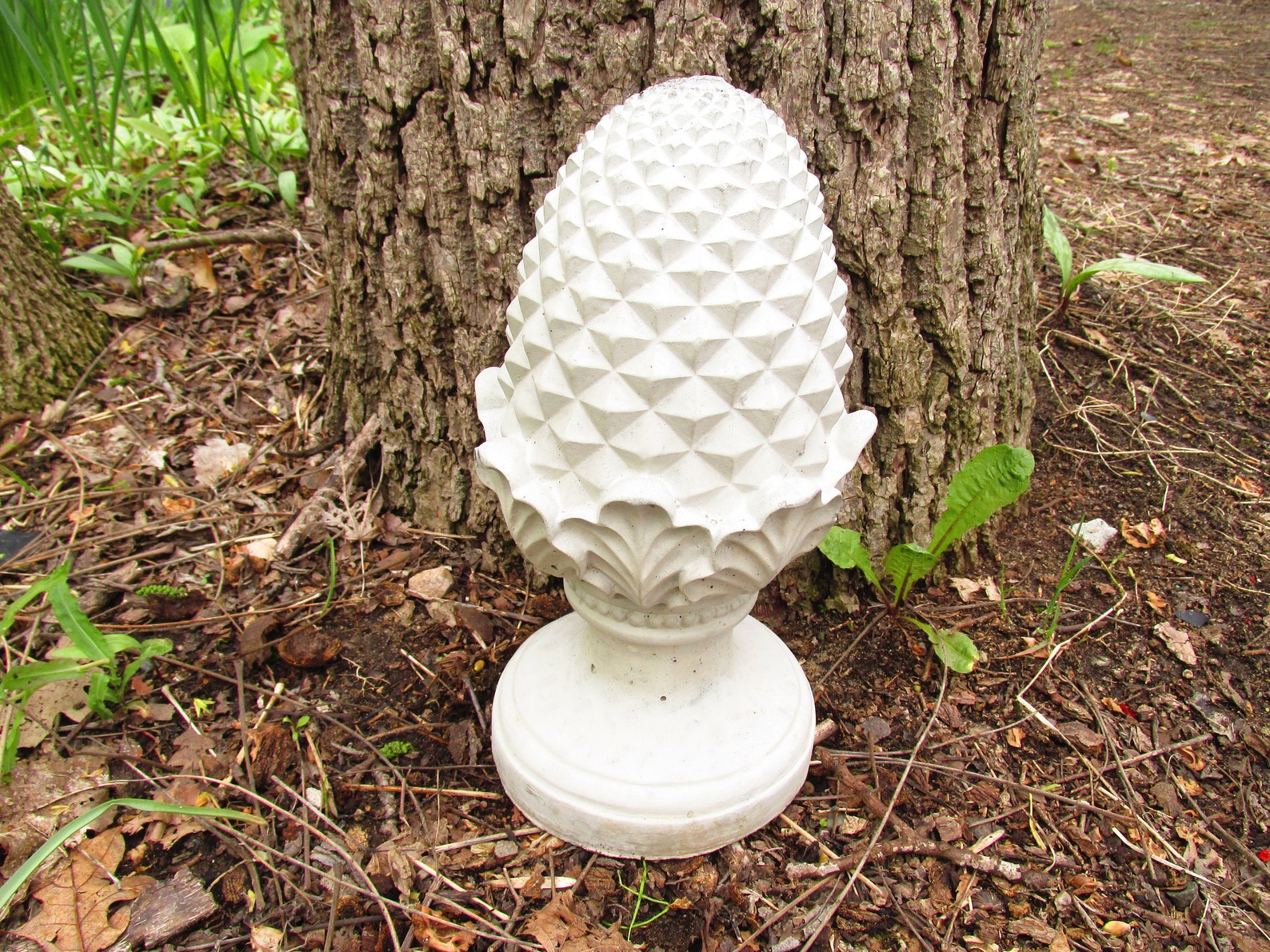 12 Tall Cement Artichoke Fountain Topper Top Garden Art Etsy