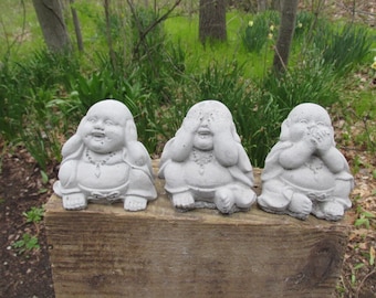 Garden Ornaments Grand Sage Heureux Bouddha décoration Entendre Voir Speak No Evil 3 Garden Ornaments Grand Sage Heureux Bouddha décoration Entendre Voir Speak No Evil 3