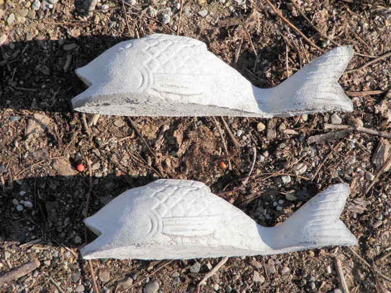 9 Koi Goldfish Fish Lot of 2 Garden Art Cement Concrete Etsy