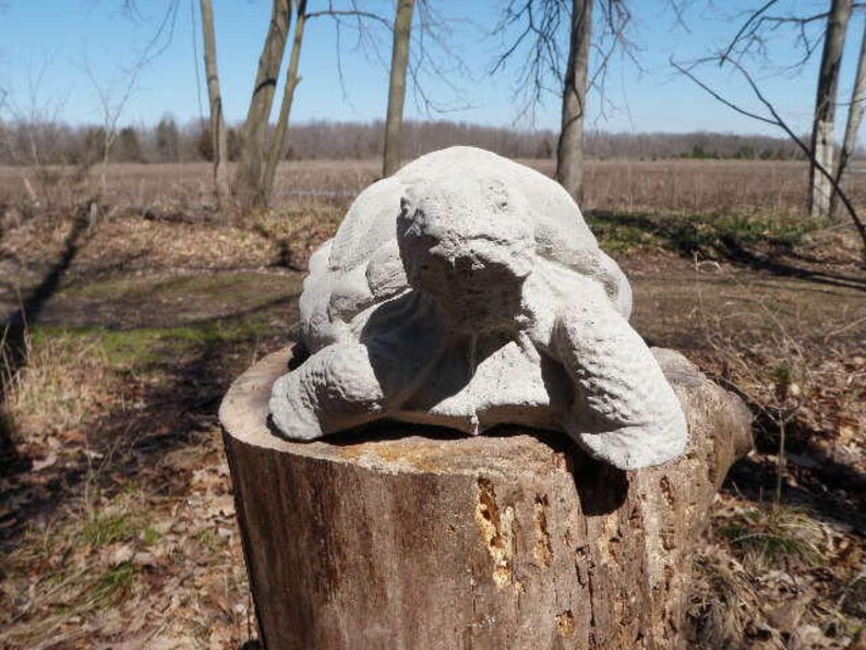 Large Cement 12 Turtle Garden Art Statue Weathered | Etsy