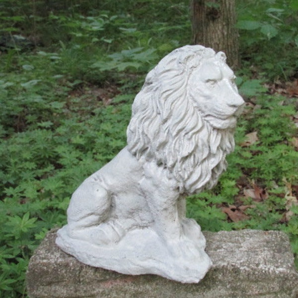 Large Concrete Lion Statues Etsy