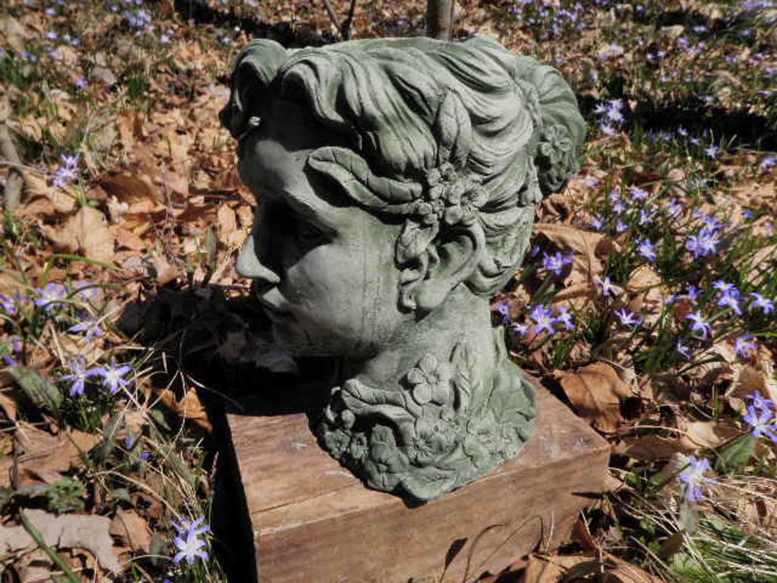 10 Tall Classic Girl Woman Head Planter Garden Art Etsy