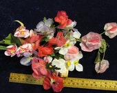 Vintage Millinery Flower Collection Pink + Lilac Shades 1 1/4 -2" for Hat Wedding or Hair H471