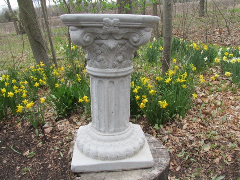 Cemento 12 1/2 Pedestal Jardín Arte Estatua de Hormigón | Etsy