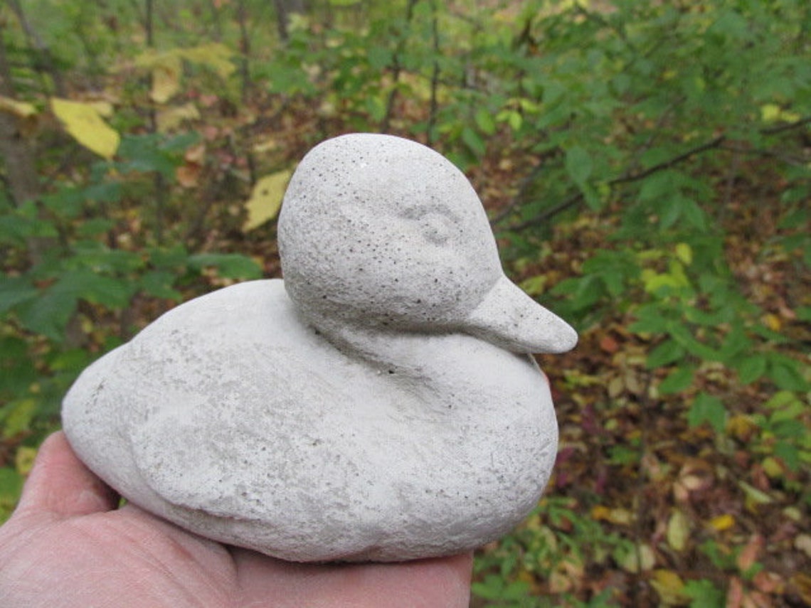 Lovely set of 3 Cement Ducks Garden Statue Concrete Duck Etsy