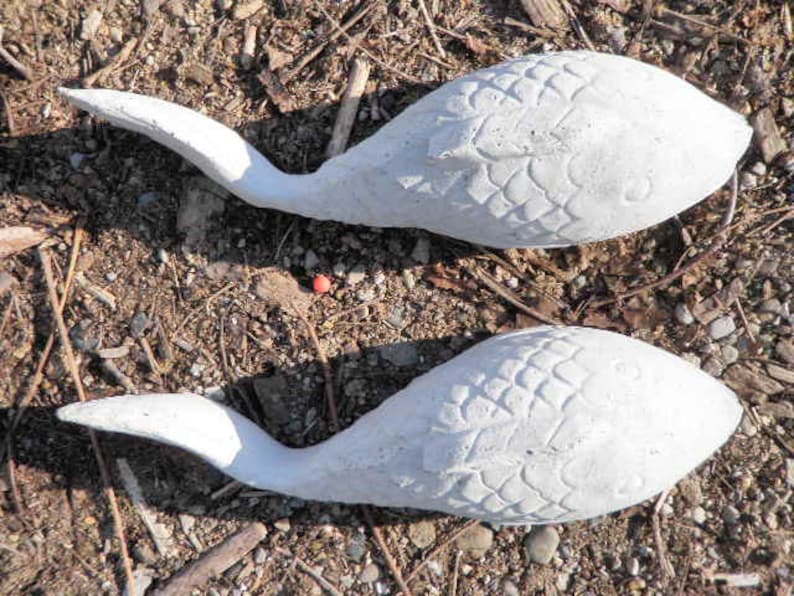 9 Koi Goldfish Fish Lot of 2 Garden Art Cement Concrete Etsy