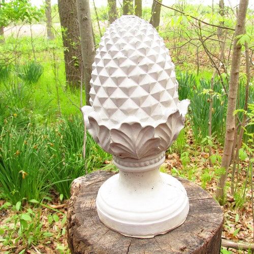 15 Tall Cement Pineapple Finial Garden Art Concrete Etsy