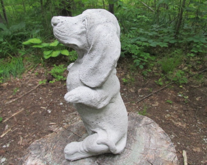 10 Cement Dachshund Dog Garden Art Concrete Statue Sitting Up Etsy