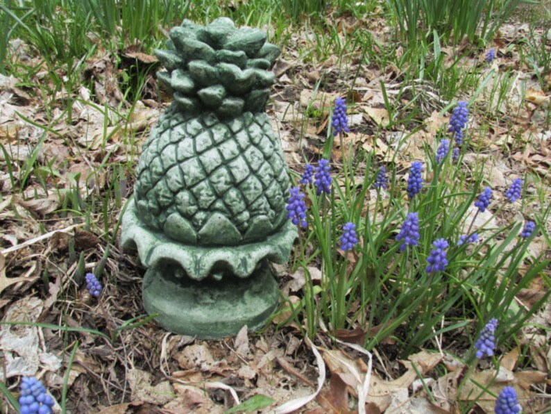 11 Tall Cement Pineapple Fountain Topper Top Finial Etsy