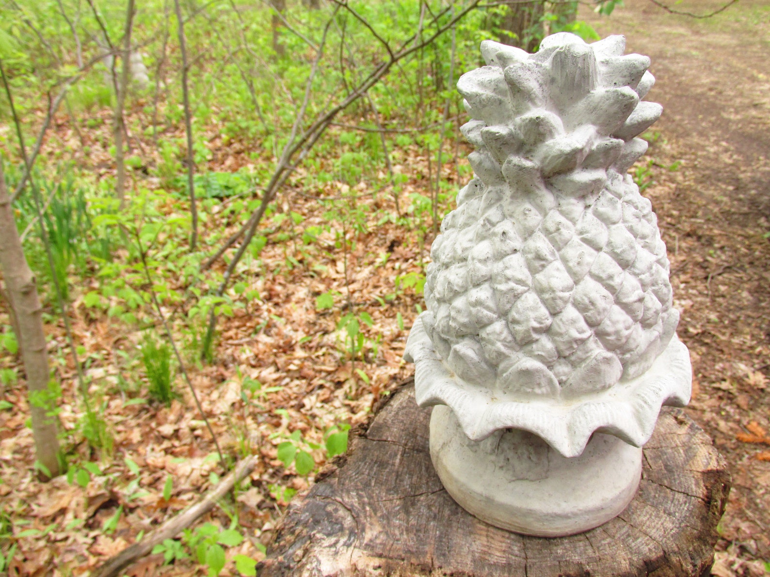 11 Tall Cement Pineapple Fountain Topper Top Finial Etsy