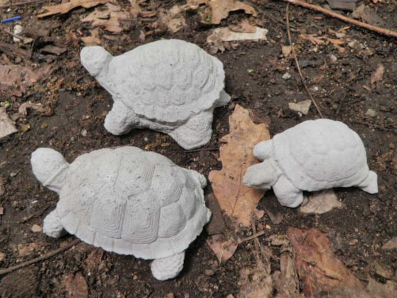 Cement Turtle Lot of 3 Garden Art Concrete Statue Realistic 3 - Etsy