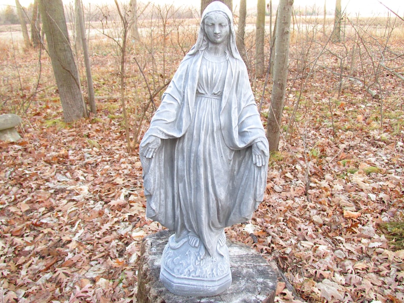 19 Cement Madonna Concrete Garden Art Statue Religious | Etsy