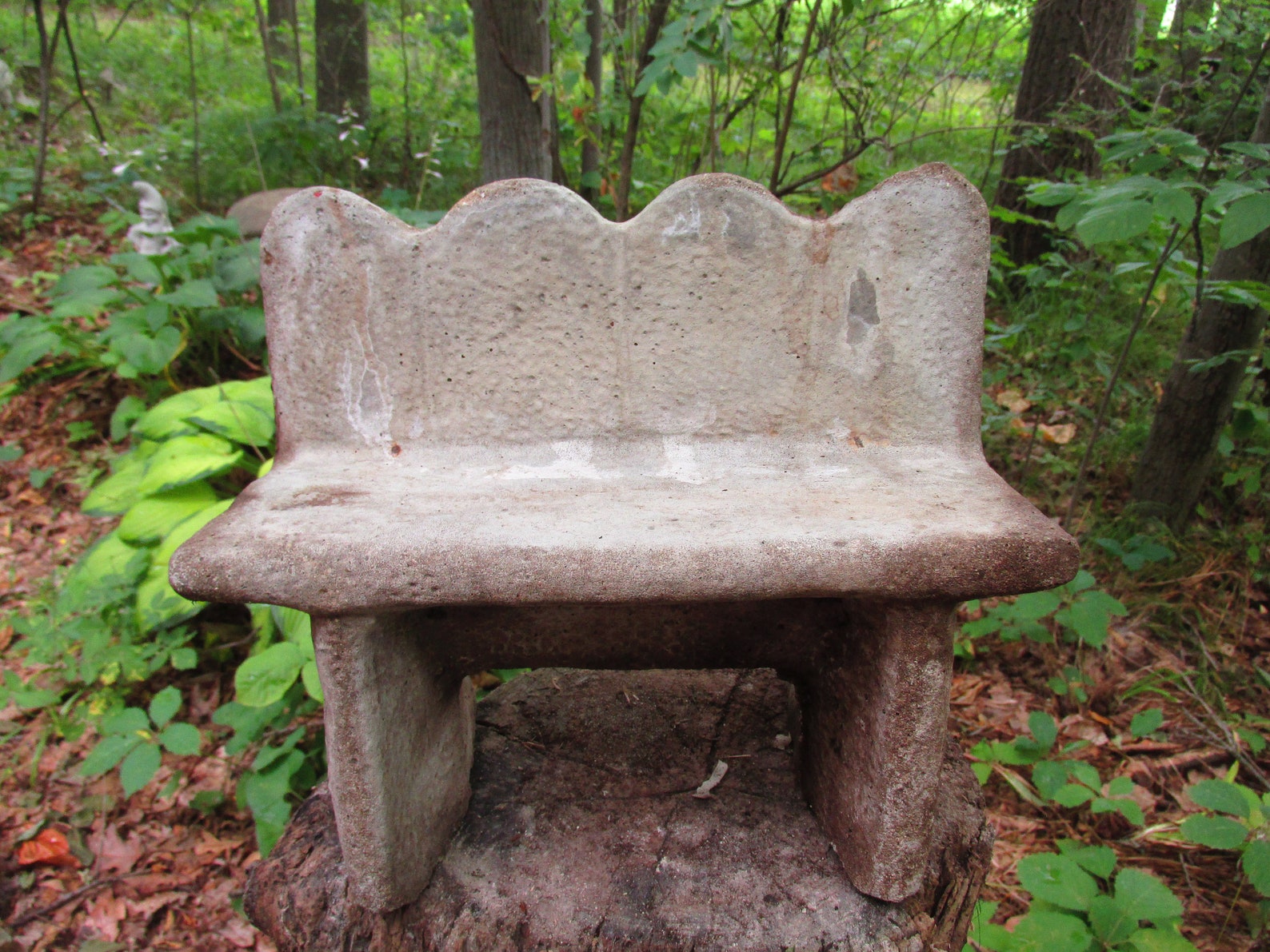 Vintage 12 Long Cement Bench Garden Art Weathered Etsy