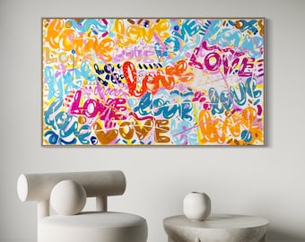 Candy Love 5. Original artwork, 100% Hand Painted, Original Painting, Graffiti Art, Pop Art Painting, Wall Decor