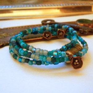 Vibrant Blue Wrap Bracelet image 2