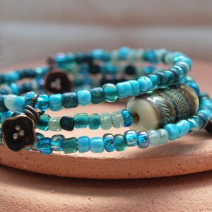 Vibrant Blue Wrap Bracelet image 1