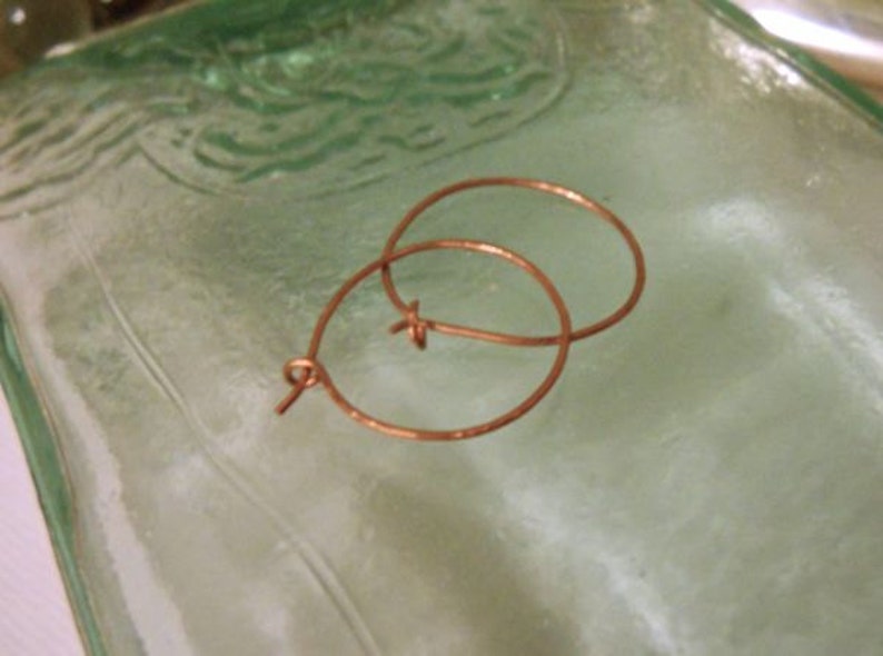 Small Copper Hoop Earrings