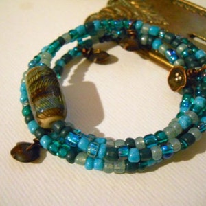 Vibrant Blue Wrap Bracelet image 4