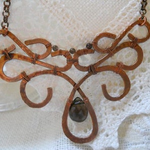 Smokey Quartz and Copper Filigree Necklace image 5