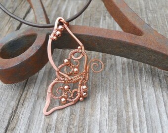 Flutterby a Copper Butterfly pendant/necklace