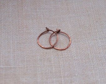 Smallest Copper Hoop Earrings
