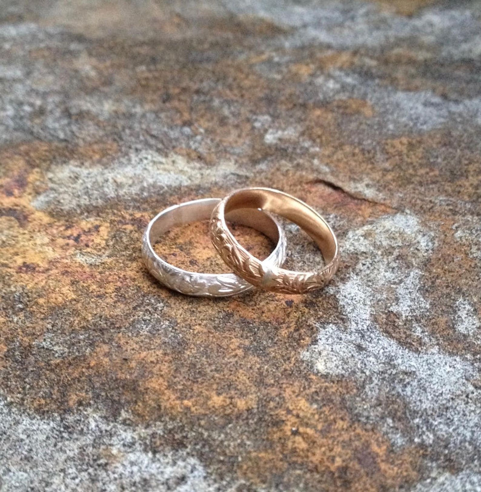 Sterling Silver Floral Pattern Band Ring Also Available in - Etsy