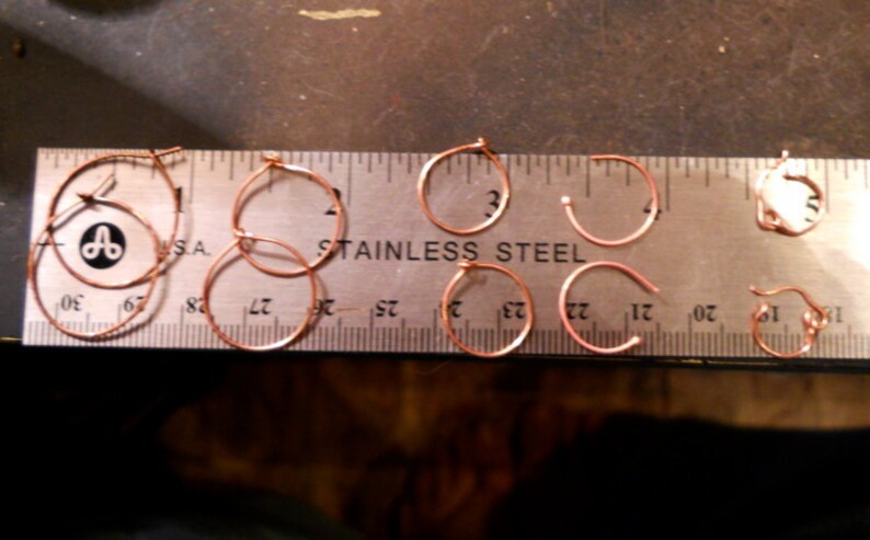 Small Copper Hoop Earrings