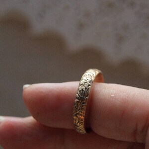 Sterling Silver Floral Pattern Band Ring, also Available in 14kt Gold Filled image 10
