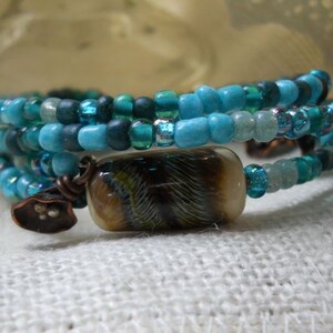 Vibrant Blue Wrap Bracelet image 5