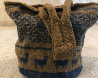 Medium Felted Handknit Bag Tote