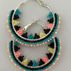 Beaded Hoop Earrings