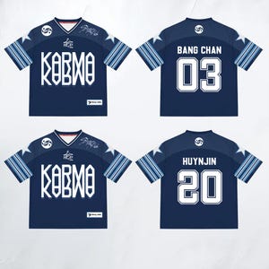 Custom Number Kpop Football Jersey, Gift for fan Kpop