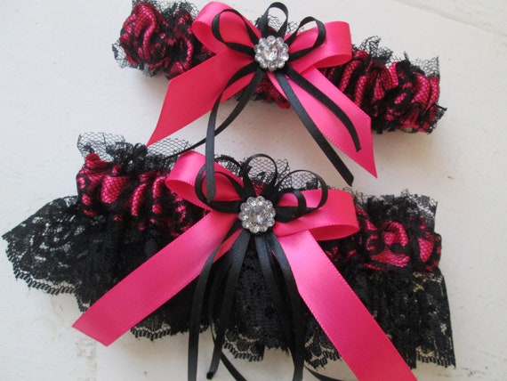 Black or Hot Pink Tulle /& Rhinestone Garter Bridal Garter Prom Aqua
