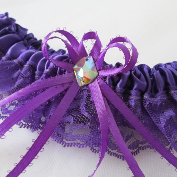 Purple Prom Garter, Ultra Violet Purple Wedding Garter, Purple Lace Bridal Garter, Prom 2020, Ultra Violet Purple Prom Garter