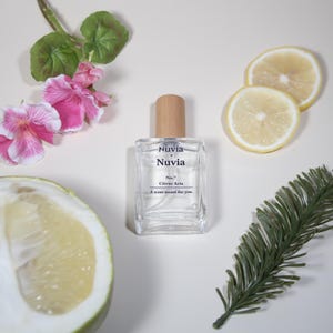 Citrus Aria Scented Body Oil – Grapefruit, Lemon, Geranium, Cedarwood & Ambergris, Natural Perfume Oil for Women, After Shower Moisturizer