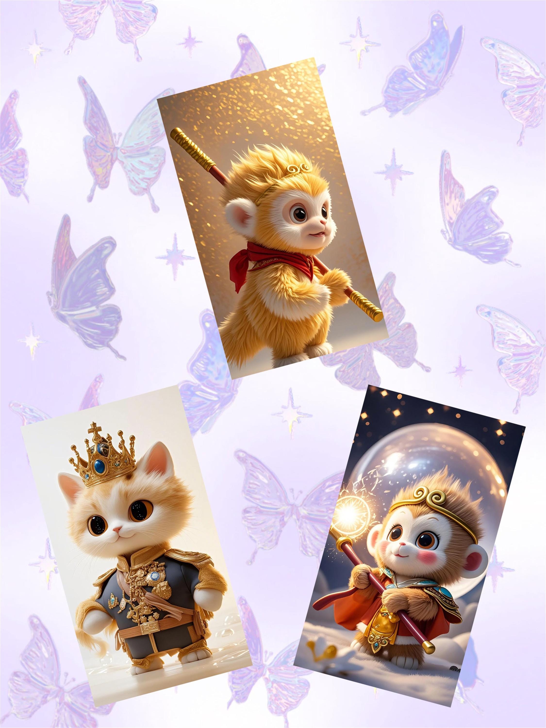 YGCHEN Affenkönig Plüschtier – 25 Cm, Schwarz, Weich – Inspiriert Von Wukong-Spielfigur