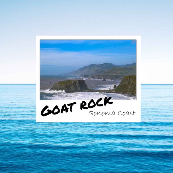 Goat Rock Beach Sticker, Sonoma Coast Sticker, Bay Area Sticker, Pacific Ocean Sticker, Laptop Sticker, Phone Case, Gift for Nature Lover