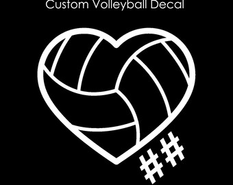 Custom Volleyball Permanent Vinyl Decal, Sports Mom Decal, Bumper Sticker, Sports Sticker, Kids Sports Decal, Fan Decal, Olympics, Athlete
