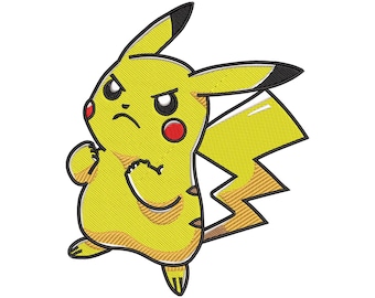 Anime Electric Mouse Embroidery Design | Fan Art File (Digital Download)