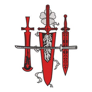 Asta Sword Embroidery Design - Black Clover Inspired Anime Digital File