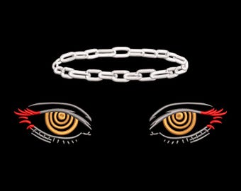 Mystic Raven Eyes Stickdatei - Anime Fanart (Instant Download)