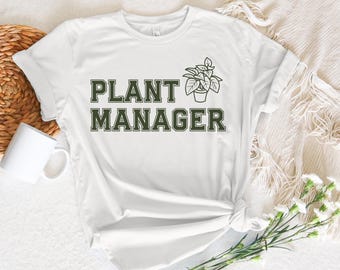 Plant Manager Shirt, Funny Gardener Graphic Tee, Indoor Plant Lover Sweatshirt, Retro Plant Parent Gift, Botanical Crewneck Gift