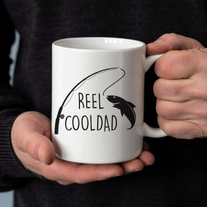 Reel Cooler Papa Becher, Vatertagsgeschenk, Papa Becher, Fisch-Liebhaber-Geschenk, Fischer-Geschenke, Fischen-Jagd-Geschenk für Männer, Fischen-Becher für ihn