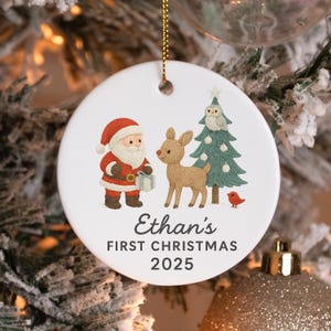Baby Boy First Christmas Ornament, Personalized Baby&#39;s First Christmas Ornament, Baby First Christmas Ornament, First Baby Ornament